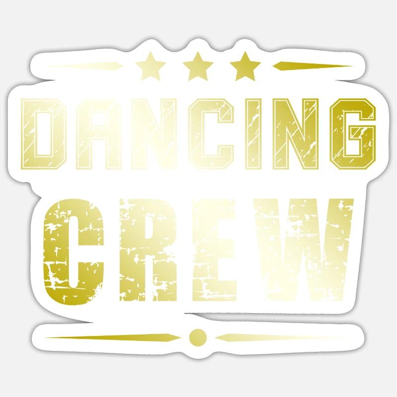 Dancing Crew - Sticker Größe S (10 x 10 cm) - Mattweiß