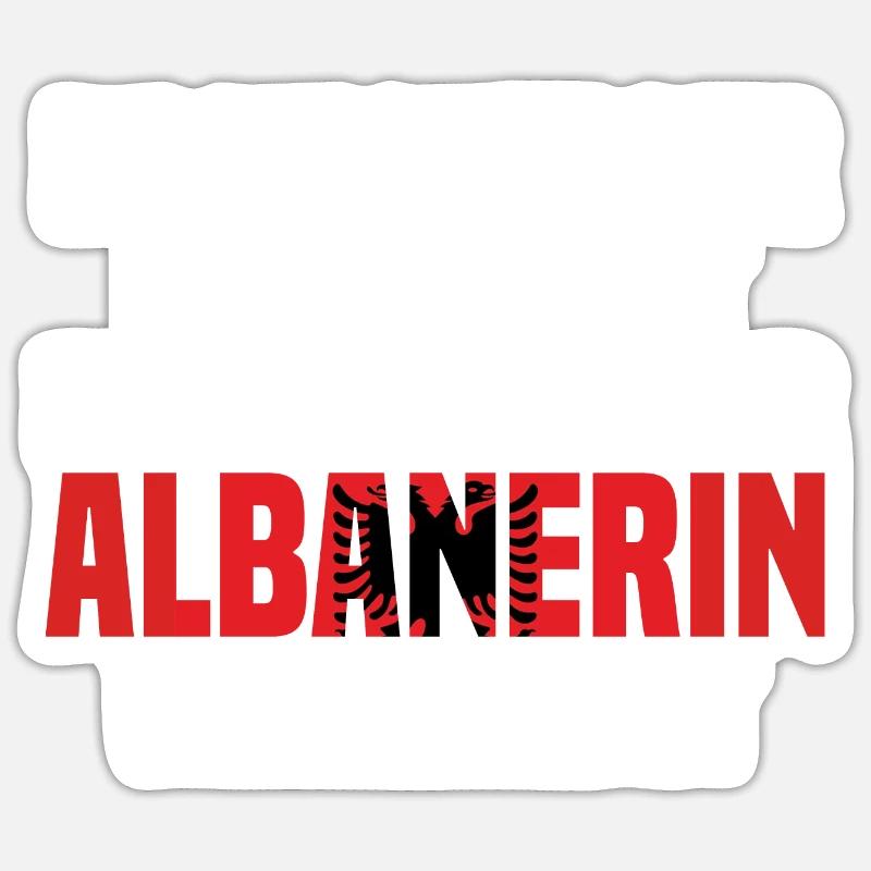Du machst mir Keine Angst ich bin mit einer Albane - Sticker Größe S (10 x 10 cm) - Mattweiß