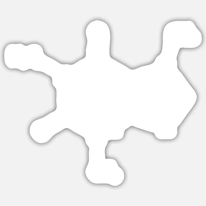 Koffein-Molekül Sticker Größe S (10 x 10 cm)