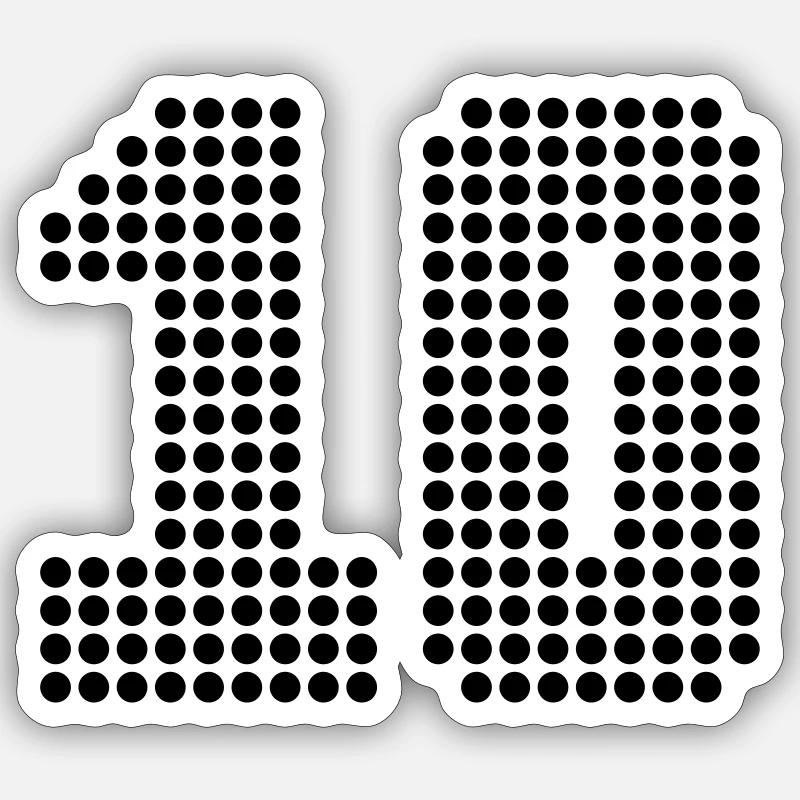 10 - Sticker Größe S (10 x 10 cm) - Mattweiß