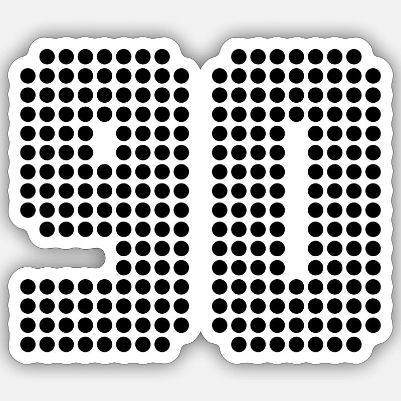 90 - Sticker size S (10 x 10 cm) - white matte