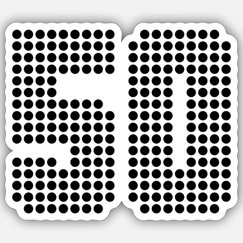 50 - Sticker size S (10 x 10 cm) - white matte