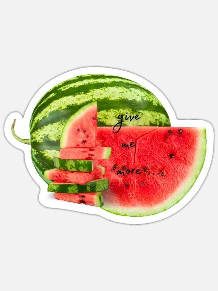 Ich liebe Wassermelone im Sommer - Sticker Größe S (10 x 10 cm) - Mattweiß