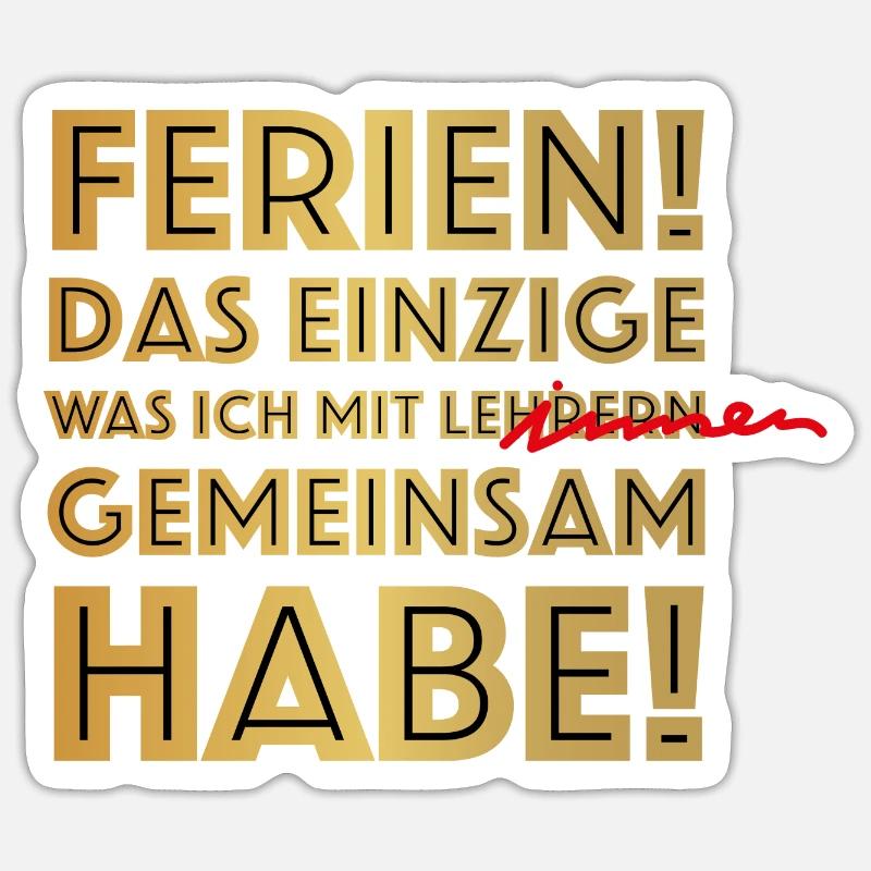 Schule, Lehrer, Ferien Sticker Größe S (10 x 10 cm)