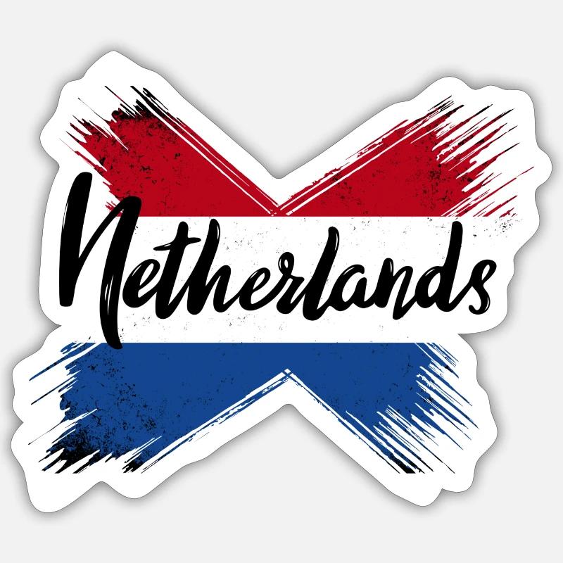 Netherlands - Sticker size S (10 x 10 cm) - white matte