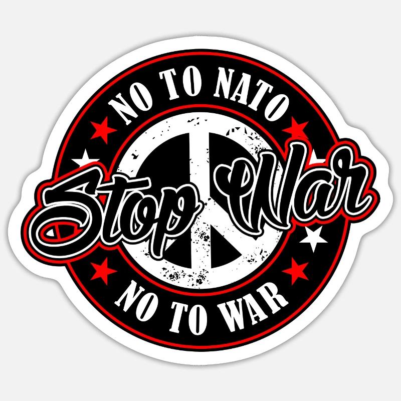 Stop War - Sticker size S (10 x 10 cm) - white matte