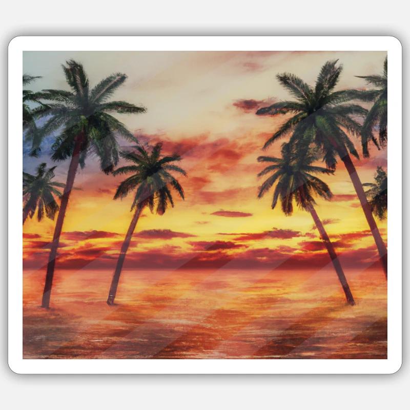 Sunset in Goa Sticker Größe S (10 x 10 cm)