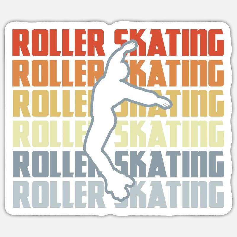 Roller Skating Disco - Sticker taille S (10 x 10 cm) - blanc mat