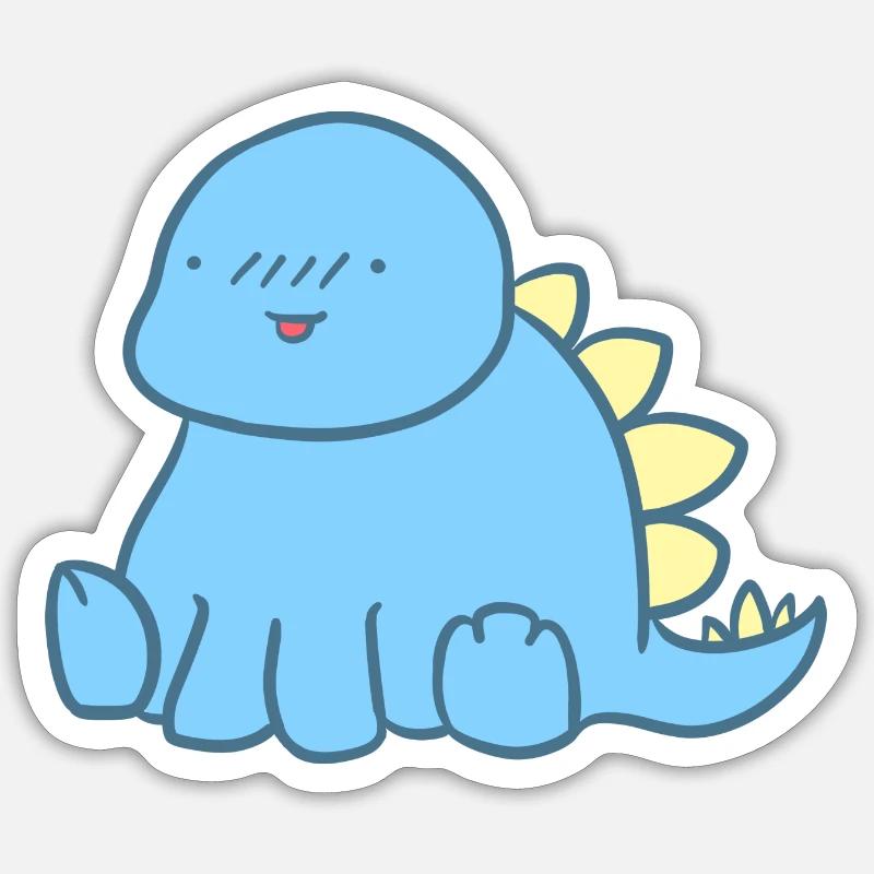 Dino mignon Sticker taille S (10 x 10 cm)