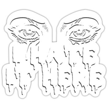 Ich hasse es hier - Lustiger Sarkasmus - Sticker Größe S (10 x 10 cm) - Mattweiß - Vorne