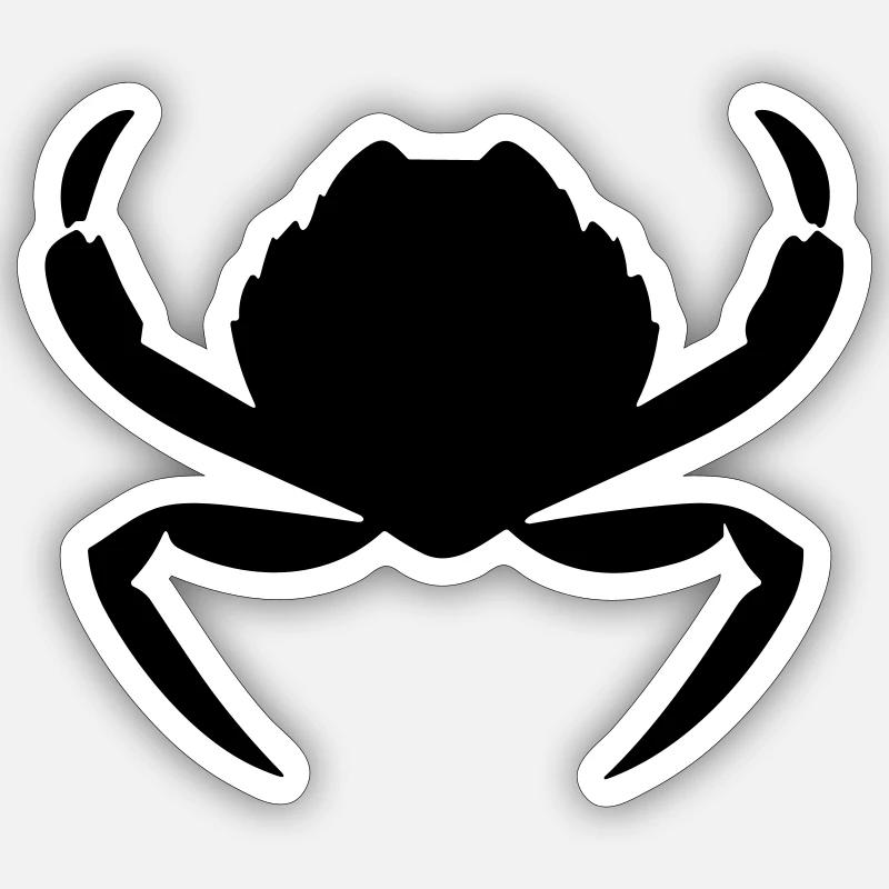 Krebs - Sticker Größe S (10 x 10 cm) - Mattweiß
