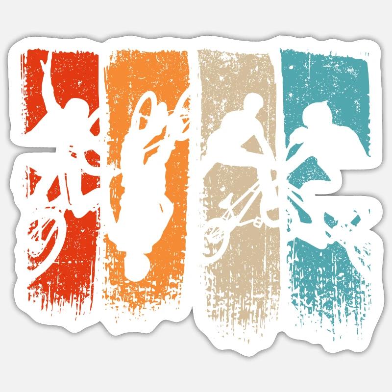 Five-Panel Action Silhouettes Sticker size S (10 x 10 cm)