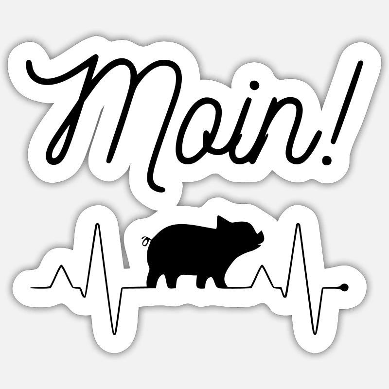 Moin - Sticker Größe S (10 x 10 cm) - Mattweiß