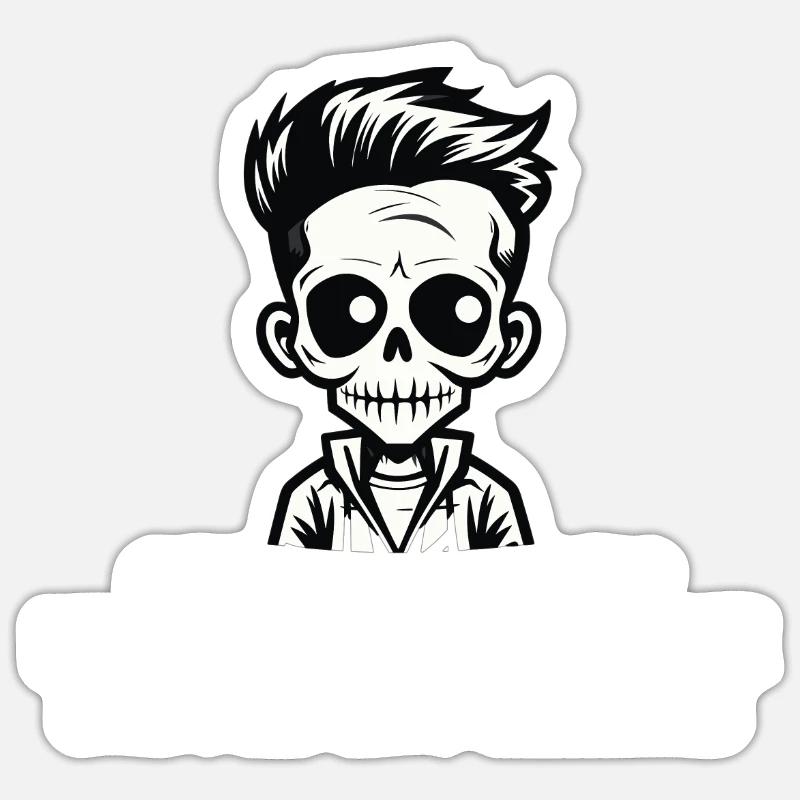 Kaffee Morgenmuffel Mitarbeiter Spruch Fun Tshirt - Sticker Größe S (10 x 10 cm) - Mattweiß