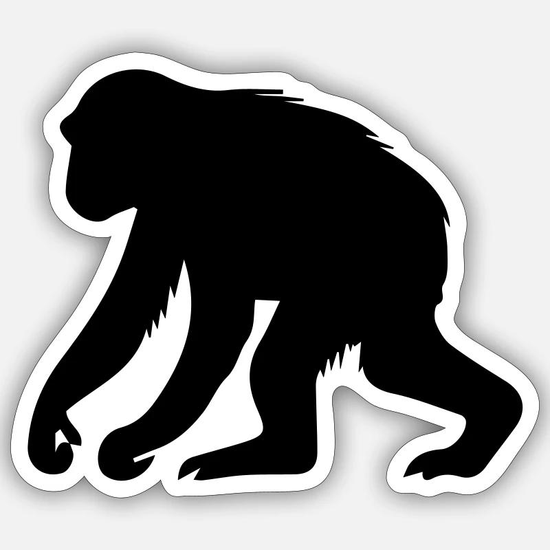 singe Sticker taille S (10 x 10 cm)