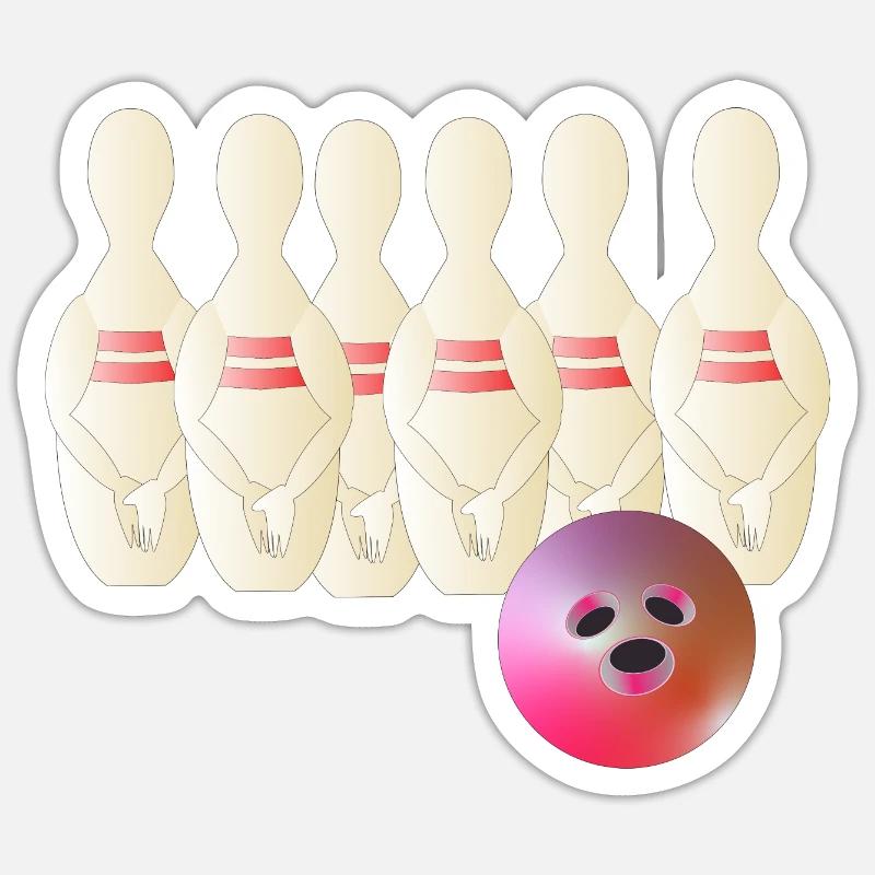 Bowling-Strafe Sticker Größe S (10 x 10 cm)