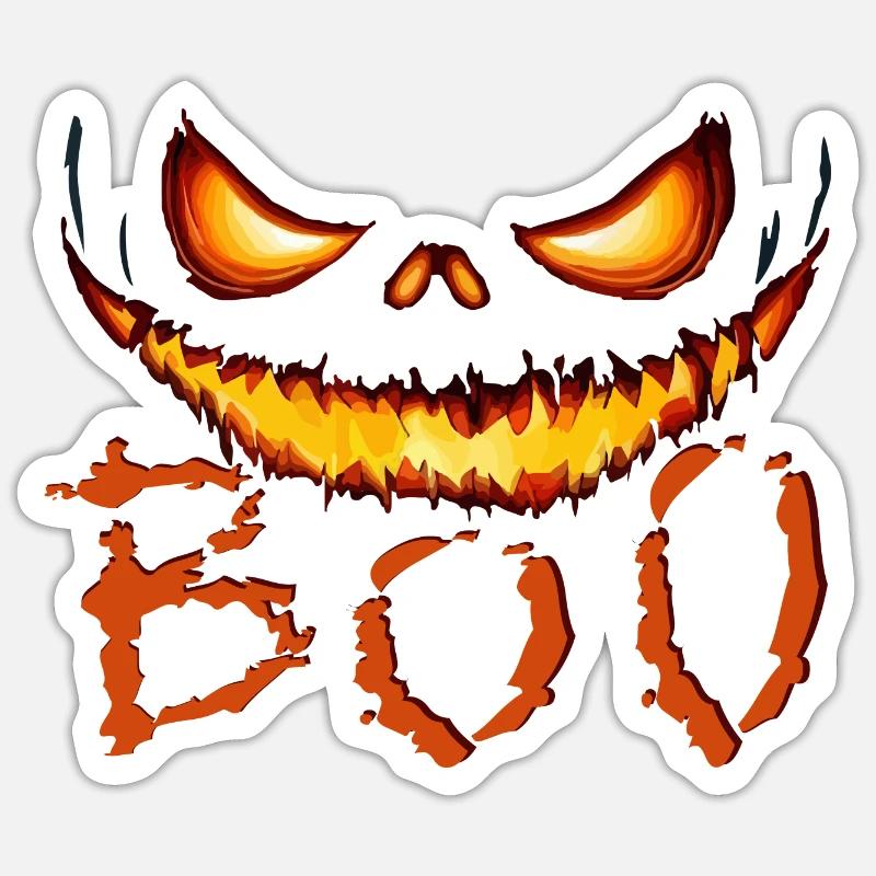 HALLOWEEN - Sticker taille S (10 x 10 cm) - blanc mat