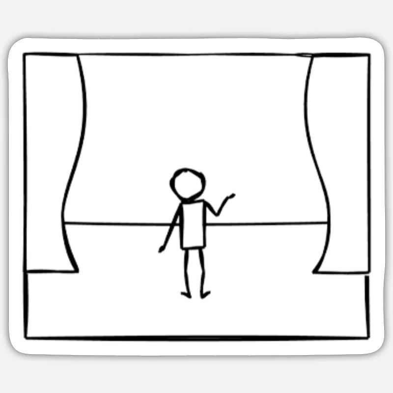 Stage Performance Stick Figure Sticker size S (10 x 10 cm)