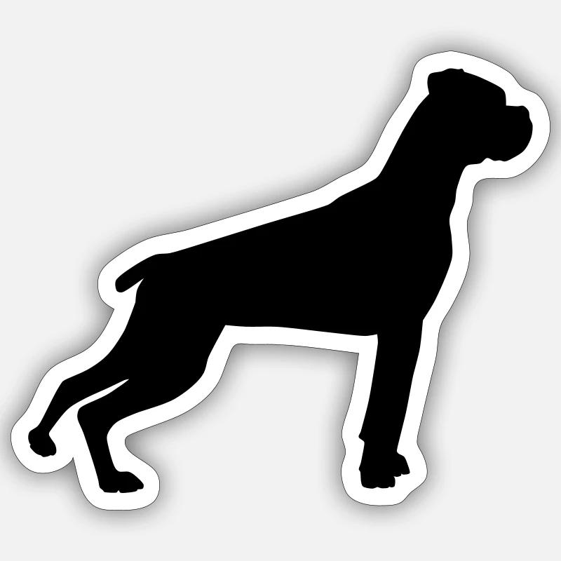 Boxer Silhouette 1 Sticker size S (10 x 10 cm)