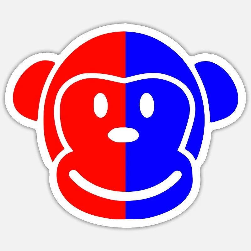 Glücklicher Affe Happy Monkey Sticker size S (10 x 10 cm)