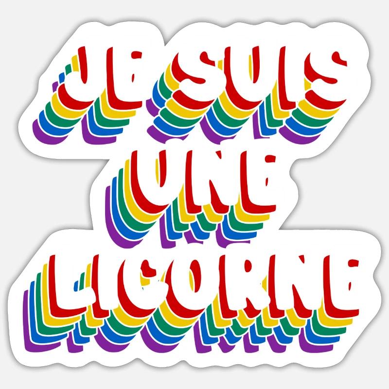 ICH BIN EIN EINHORN Sticker Größe S (10 x 10 cm)