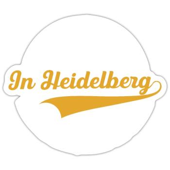 In Heidelberg Kann Man Leben, Lieben Und Lachen He - Sticker Größe S (10 x 10 cm) - Mattweiß - Vorne