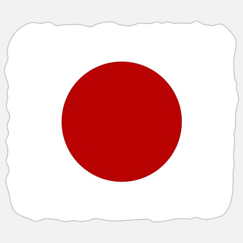 Drapeau du Japon Utilisé Look Nihon Drapeau japonais Sticker taille S (10 x 10 cm)