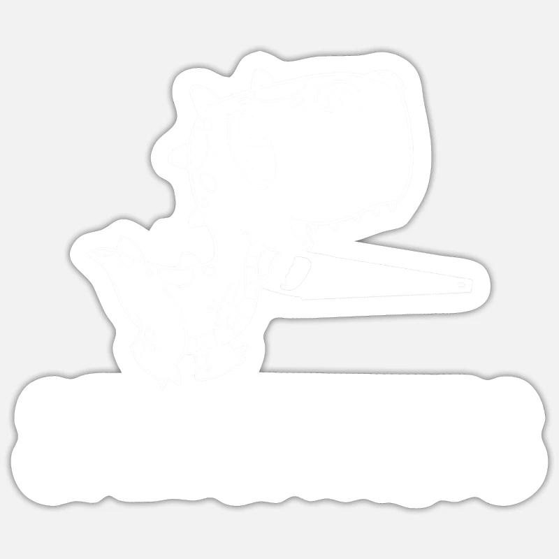 Sawsaurus 2 Sticker Größe S (10 x 10 cm)