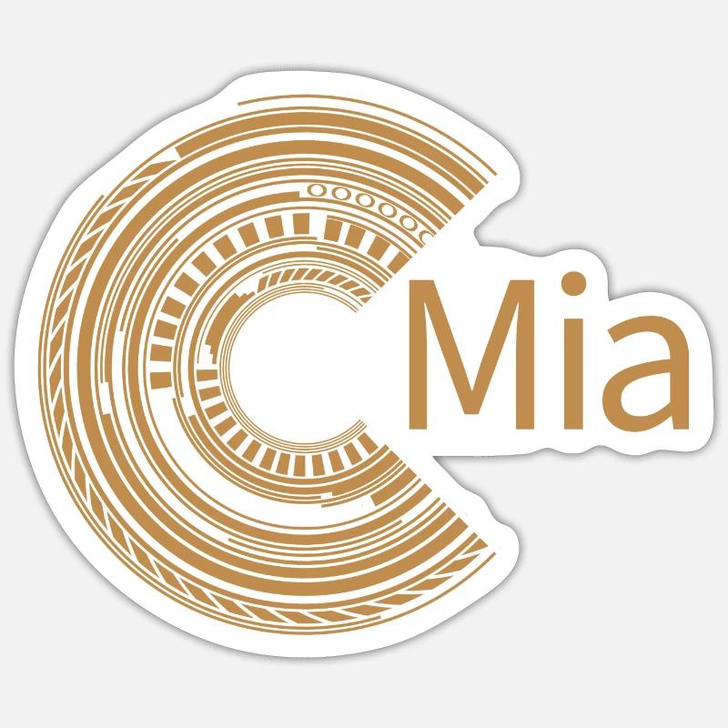 Pour Mia - Sticker taille S (10 x 10 cm) - blanc mat