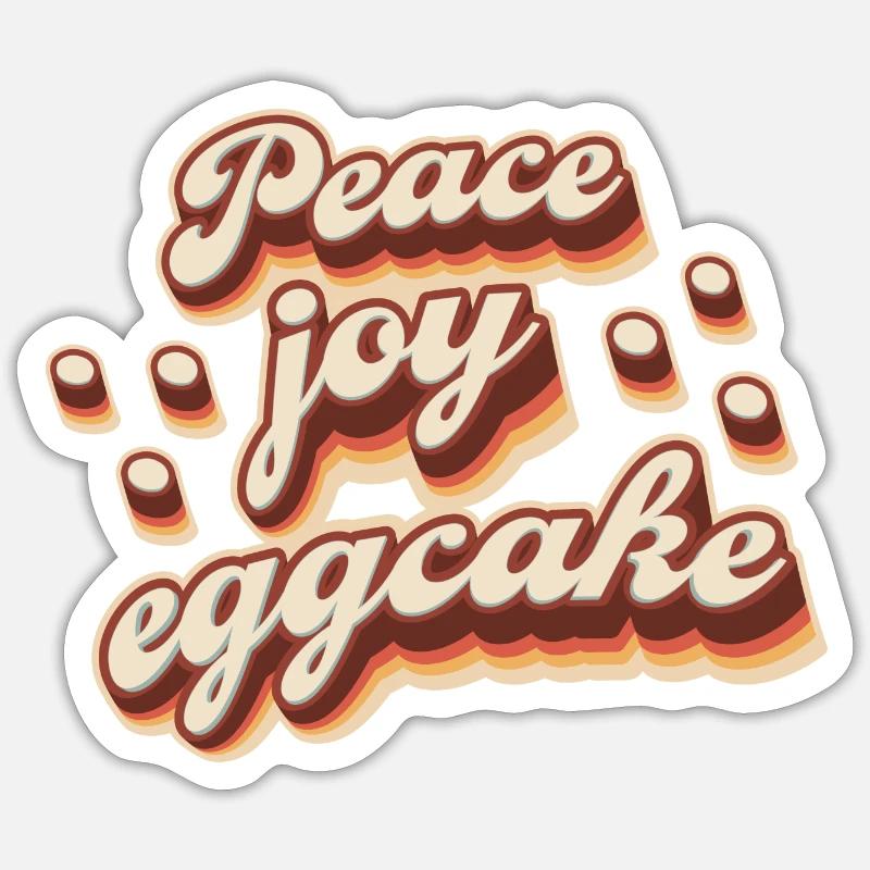 Peace Joy Eggcake Sticker Größe S (10 x 10 cm)