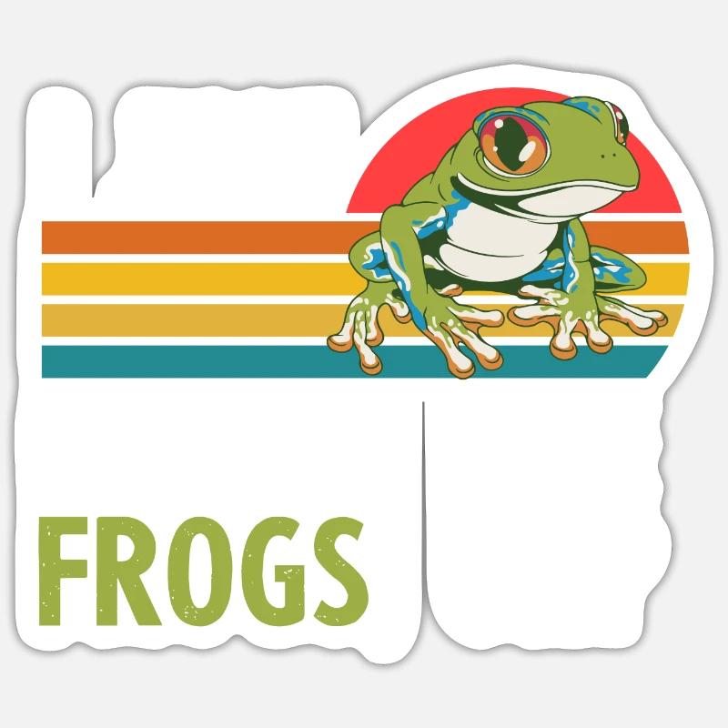 Funny I Just Really Like Frogs Ok Toad Cool Herpet Sticker Größe S (10 x 10 cm)