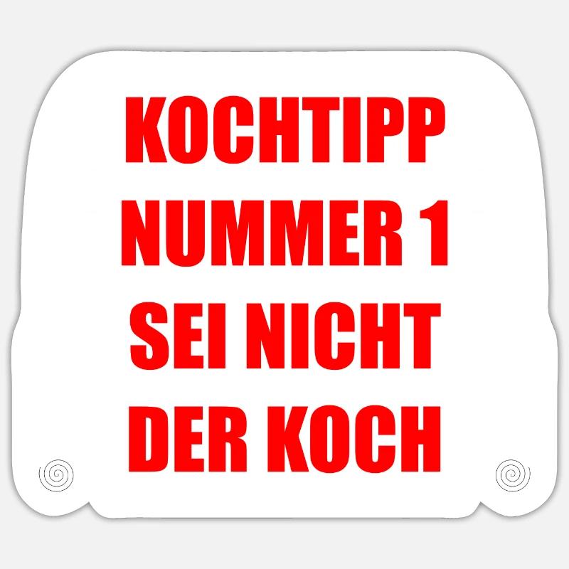 Koch - Sticker Größe S (10 x 10 cm) - Mattweiß