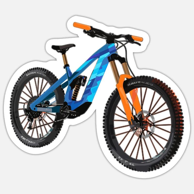 Design de VTT cool dans le style polygonal Sticker taille S (10 x 10 cm)