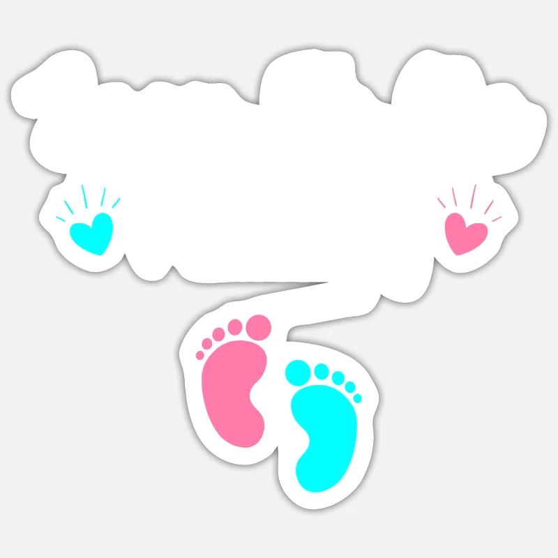 Bald Mama werden - Sticker Größe S (10 x 10 cm) - Mattweiß