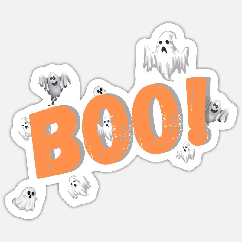 Ghost Boo - Sticker size S (10 x 10 cm) - white matte