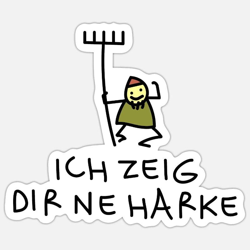 Bauer Rebell - Sticker Größe S (10 x 10 cm) - Mattweiß