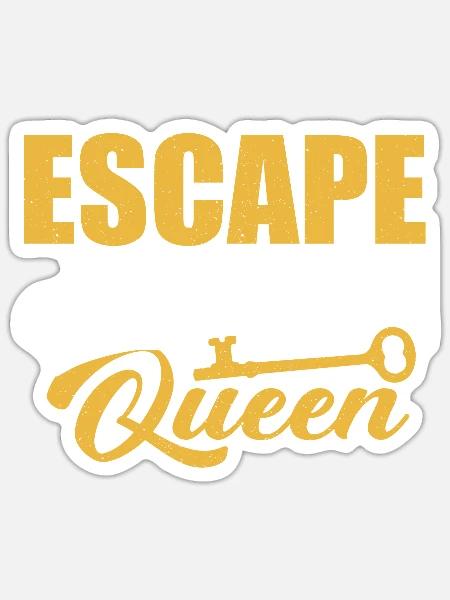 Women Challenge Mystery Escape Room Queen - Sticker Größe S (10 x 10 cm) - Mattweiß