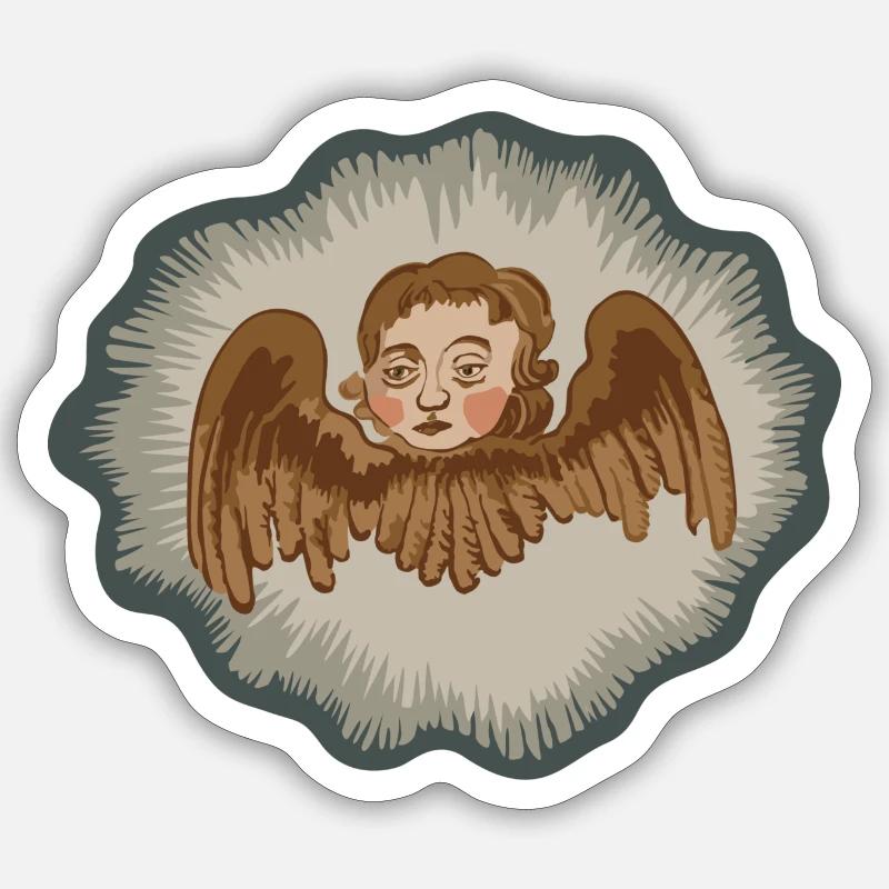 Hedesundaängel - Sticker size S (10 x 10 cm) - white matte