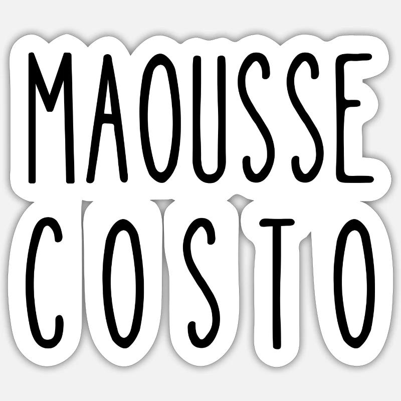 maousse costo - Sticker taille S (10 x 10 cm) - blanc mat