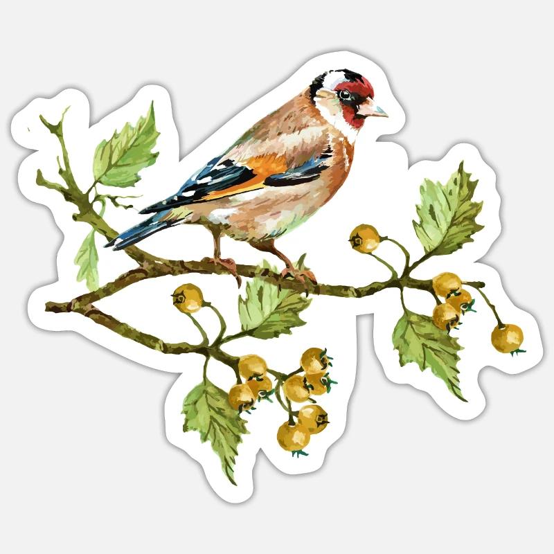 Bird - Sticker size S (10 x 10 cm) - white matte