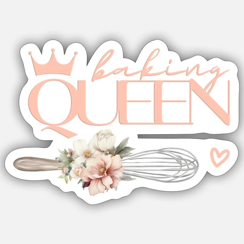 Baking Queen customizable Sticker size S (10 x 10 cm)