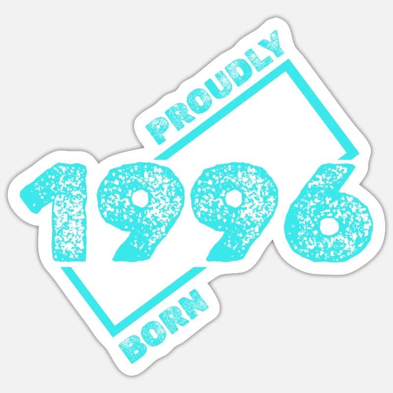 1996 - Sticker Größe S (10 x 10 cm) - Mattweiß