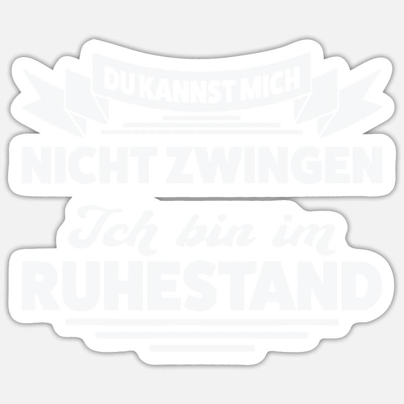 Ruhestand Rente Ruhestand Geschenk - Sticker Größe S (10 x 10 cm) - Mattweiß