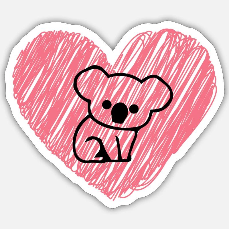 Liebe Koala Sticker Größe S (10 x 10 cm)