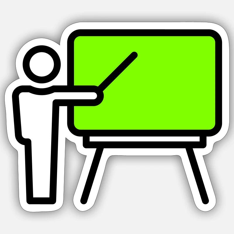 Lehrkraft - Sticker Größe S (10 x 10 cm) - Mattweiß