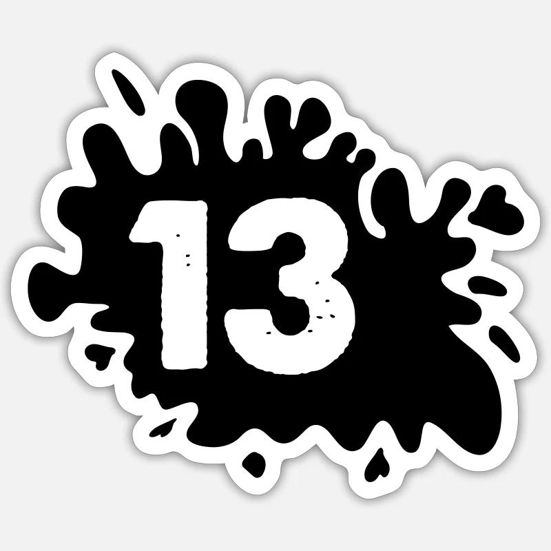 Blobs 13 - Sticker size S (10 x 10 cm) - white matte