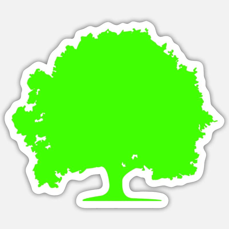 baum - Sticker Größe S (10 x 10 cm) - Mattweiß