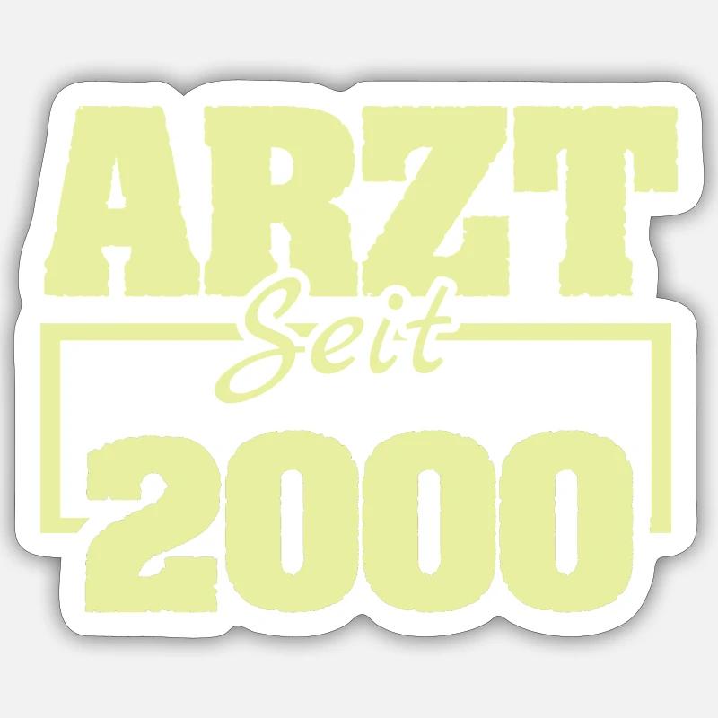 Hausarzt 2000 - Sticker Größe S (10 x 10 cm) - Mattweiß