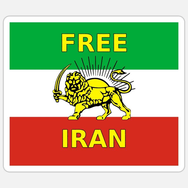 Befreit den Iran - Sticker Größe S (10 x 10 cm) - Mattweiß