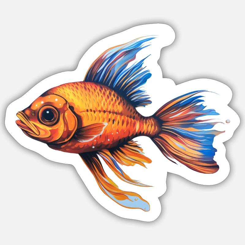 Fabelhafter Flossenzauber - Sticker Größe S (10 x 10 cm) - Mattweiß